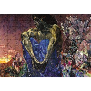 Mikhail Vrubel İblis Oturmuş Puzzle Yapboz Mdf Ahşap 120 Parça