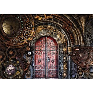 Dişliler Piriç Kapı Zaman Puzzle Yapboz Mdf Ahşap 120 Parça