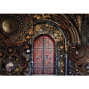 Dişliler Piriç Kapı Zaman Puzzle Yapboz Mdf Ahşap 1000 Parça
