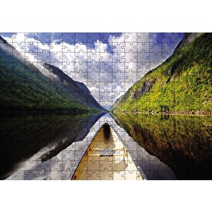 Nehirde Tekne Puzzle Yapboz Mdf Ahşap 255 Parça