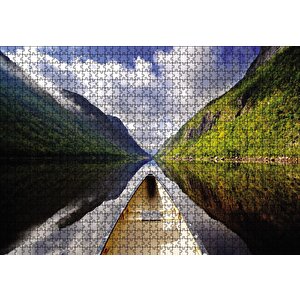 Nehirde Tekne Puzzle Yapboz Mdf Ahşap 1000 Parça