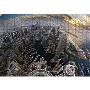 Dubai Kuş Bakışı Puzzle Yapboz Mdf Ahşap 500 Parça
