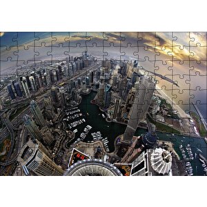 Dubai Kuş Bakışı Puzzle Yapboz Mdf Ahşap 120 Parça