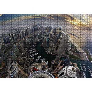 Dubai Kuş Bakışı Puzzle Yapboz Mdf Ahşap 1000 Parça