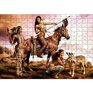 Kızılderili Kadınlar Puzzle Yapboz Mdf Ahşap 255 Parça