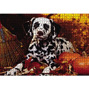 Köpek Cadılar Bayramı Puzzle Yapboz Mdf Ahşap 1000 Parça