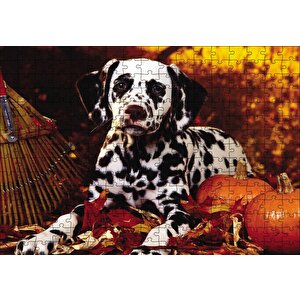 Köpek Cadılar Bayramı Puzzle Yapboz Mdf Ahşap 255 Parça