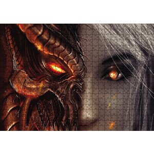 Diablo 3 Girl Puzzle Yapboz Mdf Ahşap 500 Parça