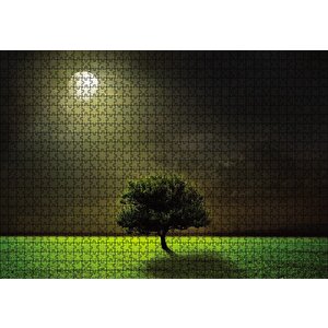 Dolunay Ağaç Puzzle Yapboz Mdf Ahşap 1000 Parça