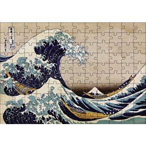 Buyuk Dalga Katsushika Hokusai Puzzle Yapboz Mdf Ahşap 120 Parça