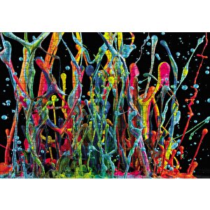 Renkli Boya Damlaları Puzzle Yapboz Mdf Ahşap 500 Parça