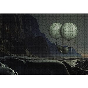 Uçan Gemi Fantastik Puzzle Yapboz Mdf Ahşap 500 Parça