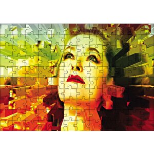 Fantazi Portre Kadın Puzzle Yapboz Mdf Ahşap 120 Parça