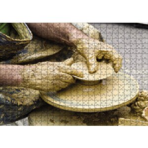 Çömlek Ustası Puzzle Yapboz Mdf Ahşap 500 Parça