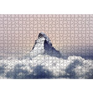 Cakapuzzle  Bulutların Üstündeki Dağ Zirvesi Puzzle Yapboz Mdf Ahşap