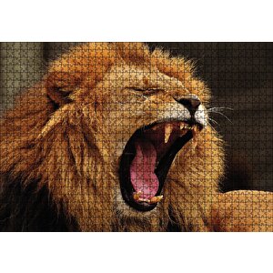 Aslan Esneyen Puzzle Yapboz Mdf Ahşap 1000 Parça