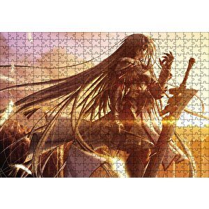 Animasyon Savaşçı Kadın Puzzle Yapboz Mdf Ahşap 500 Parça