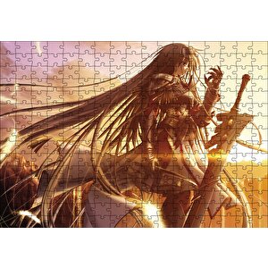 Animasyon Savaşçı Kadın Puzzle Yapboz Mdf Ahşap 255 Parça