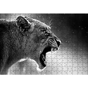 Kükreyen Aslan Puzzle Yapboz Mdf Ahşap 255 Parça