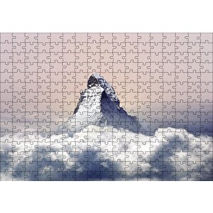 Bulutların Üstündeki Dağ Zirvesi Puzzle Yapboz Mdf Ahşap 255 Parça