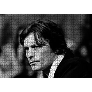 Alain Delon Siyah Beyaz Puzzle Yapboz Mdf Ahşap 1000 Parça