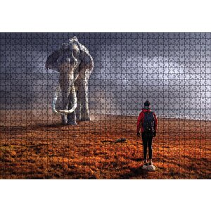 Fil Adam Fantazi Puzzle Yapboz Mdf Ahşap 1000 Parça