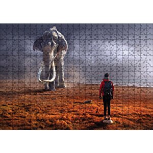 Fil Adam Fantazi Puzzle Yapboz Mdf Ahşap 500 Parça