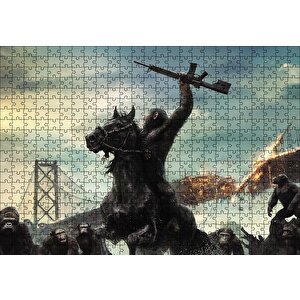 Dawn Of The Planet Of The Apes Puzzle Yapboz Mdf Ahşap 500 Parça