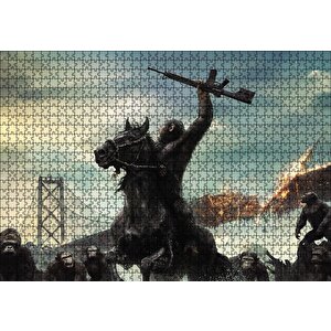 Dawn Of The Planet Of The Apes Puzzle Yapboz Mdf Ahşap 1000 Parça