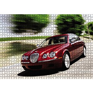 Jaguar S Kırmızı Puzzle Yapboz Mdf Ahşap 1000 Parça