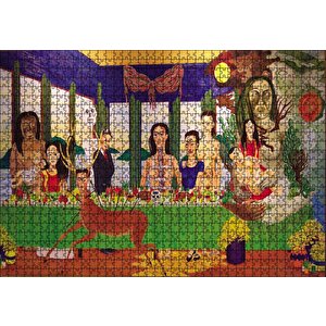 Frida Kahlo Son Akşam Yemeği Puzzle Yapboz Mdf Ahşap 1000 Parça