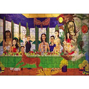 Frida Kahlo Son Akşam Yemeği Puzzle Yapboz Mdf Ahşap 120 Parça
