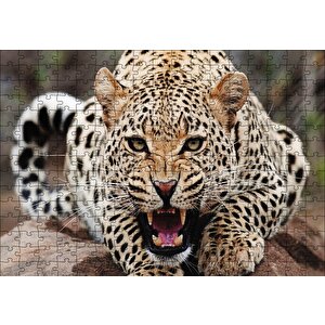 Kükreyen Jaguar Puzzle Yapboz Mdf Ahşap 255 Parça