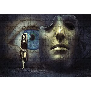 Fantazi Maske Göz Duvar Puzzle Yapboz Mdf Ahşap 120 Parça