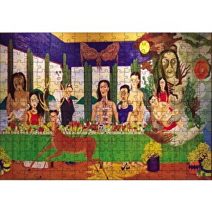 Frida Kahlo Son Akşam Yemeği Puzzle Yapboz Mdf Ahşap 255 Parça