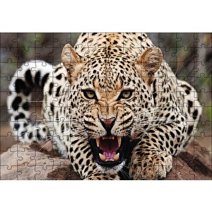 Kükreyen Jaguar Puzzle Yapboz Mdf Ahşap 120 Parça