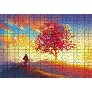 Doğadaki İnsanlar Puzzle Yapboz Mdf Ahşap 500 Parça
