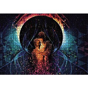 Evrende İnsan Aşkı Puzzle Yapboz Mdf Ahşap 1000 Parça