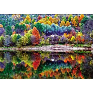 Sonbahar Doğa Renkleri Puzzle Yapboz Mdf Ahşap 120 Parça