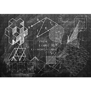 Geometri Puzzle Yapboz Mdf Ahşap 500 Parça