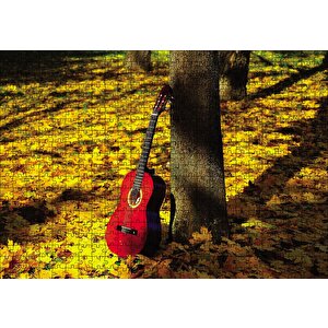 Doğadaki Gitar Puzzle Yapboz Mdf Ahşap 500 Parça
