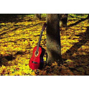 Doğadaki Gitar Puzzle Yapboz Mdf Ahşap 120 Parça