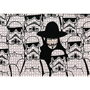 V For Vendetta Star Wars Puzzle Yapboz Mdf Ahşap 1000 Parça