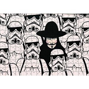 V For Vendetta Star Wars Puzzle Yapboz Mdf Ahşap 255 Parça