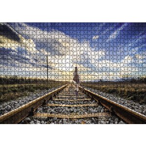 Demir Yolu Kız Puzzle Yapboz Mdf Ahşap 1000 Parça