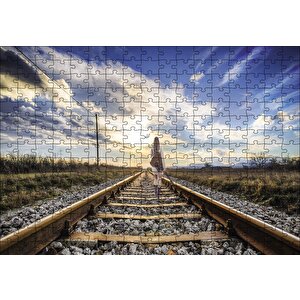 Demir Yolu Kız Puzzle Yapboz Mdf Ahşap 255 Parça
