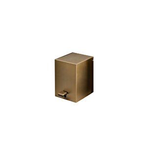 Pedallı Kare Çöp Kovası 3 Lt Gold Branch 262x245x180 Mm