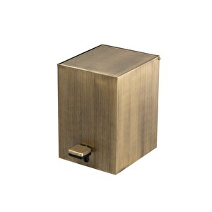 Pedallı Kare Çöp Kovası 3 Lt Antik  262x245x180 Mm