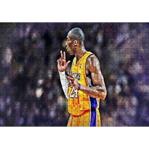 Basketbol Kobe Bryant Invincible Puzzle Yapboz Mdf Ahşap 500 Parça