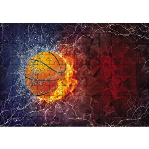 Basketbol Sanatı Puzzle Yapboz Mdf Ahşap 120 Parça